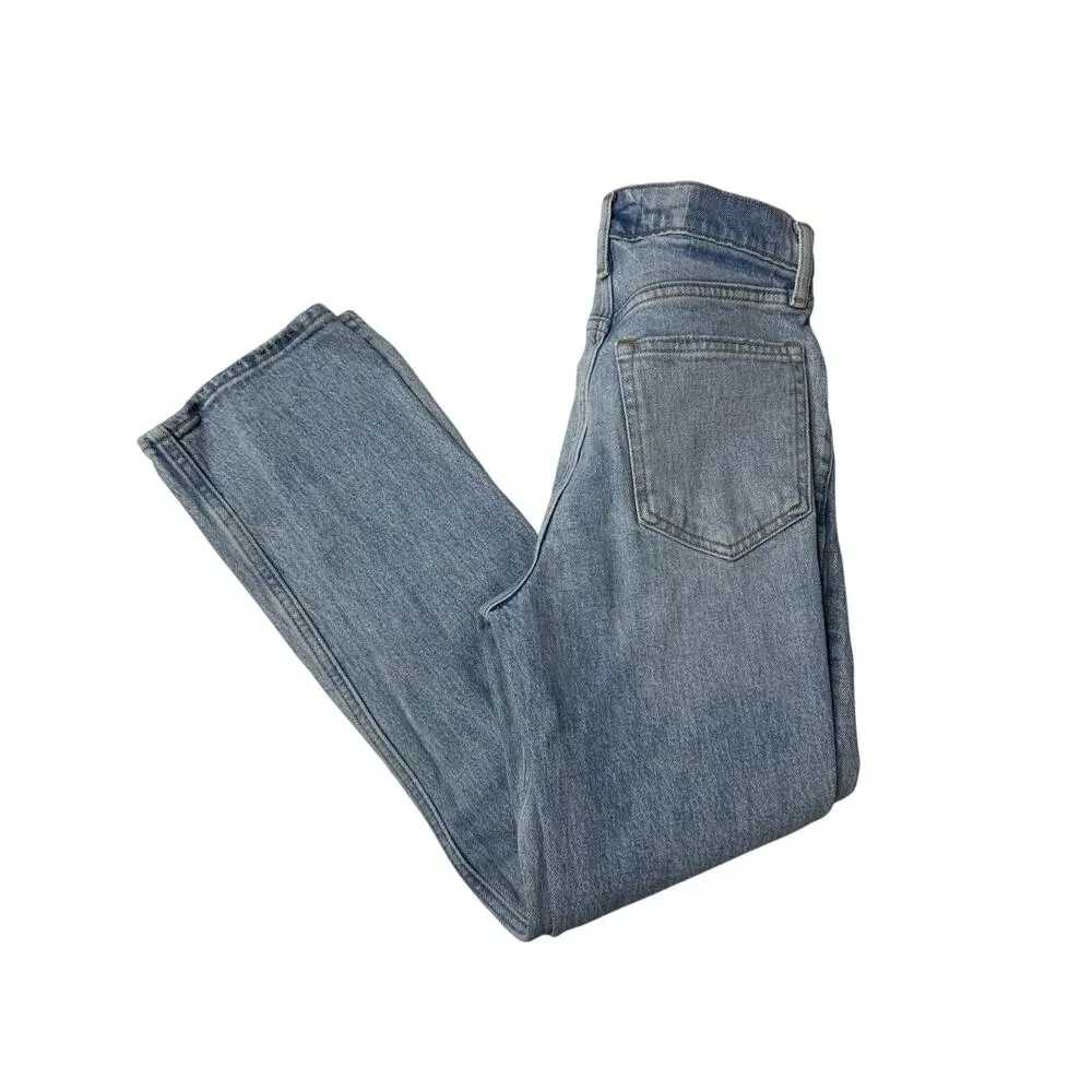 Abercrombie 90s Straight Ultra High Rise Distressed Jeans 26 - Picture 9 of 11